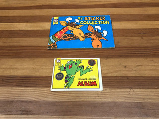 Vintage 1980's Sticker albums with scratch and sniff stickers