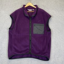 Vintage CAMPMOR Men's Fleece Vest Large Purple Outdoor Hiking USA Made