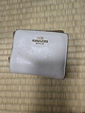 COACH Leather Bi-fold Wallet Light gray