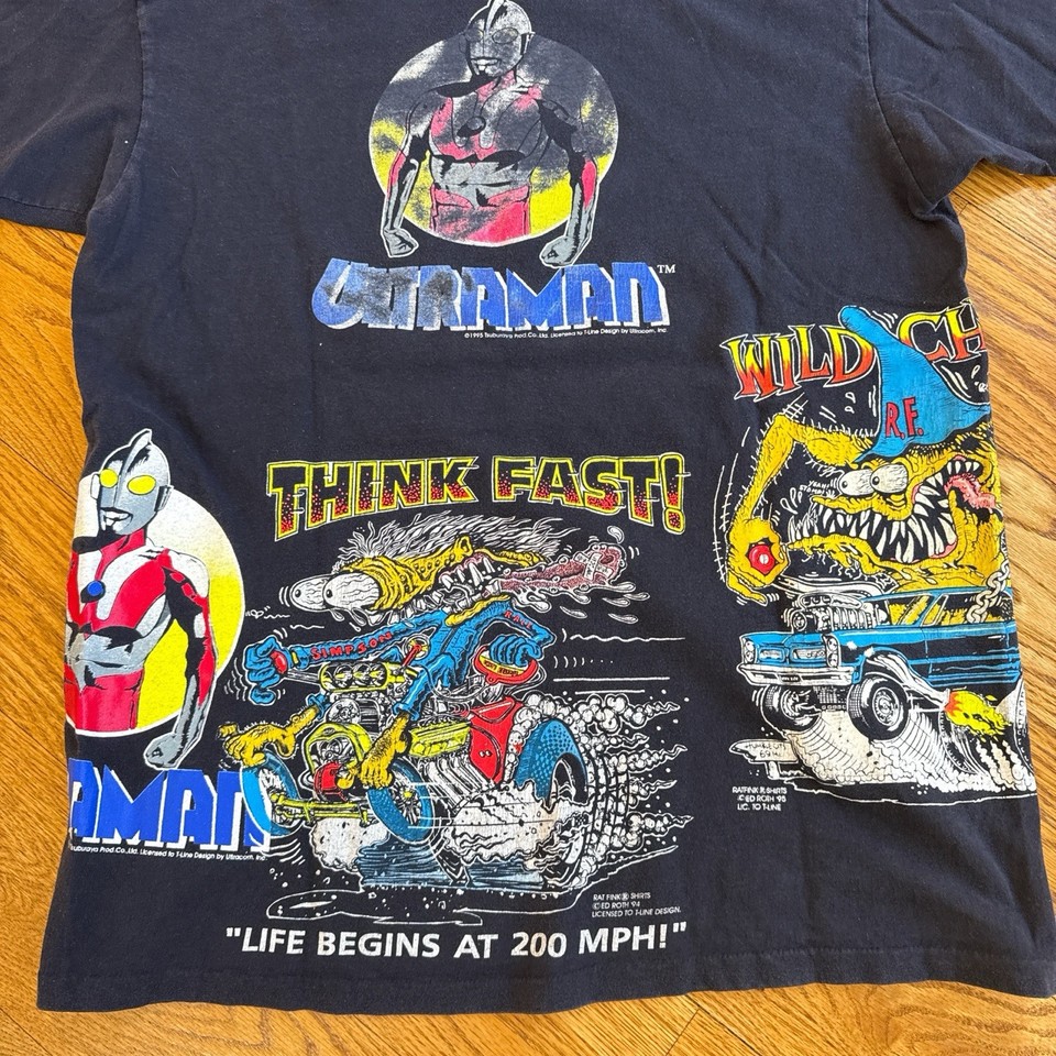 Vintage 90s Tennessee River Ultraman Ed Roth Rat Fink Test Print Shirt ...