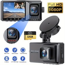 2.35'' Full HD 1080P Dash Cam Front Inside camera dashcam W/ 32GB SD card