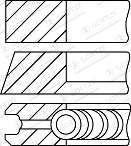Goetze Engine Kolbenringsatz Goetze Diamond Coated® Lkz-Ring® 08-441700-00 TDI-image