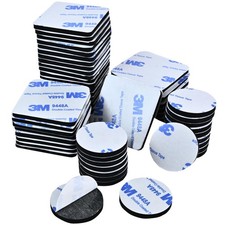 Double Sided Foam Tape,Heavy 4 x 4 cm, 30 mm diameter, 3 thickness, Black