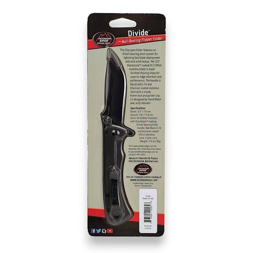 Outdoor Edge Divide Ball-Bearing Flipper Folder Knife DV-30C - Picture 2 of 2