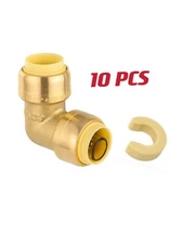 EFIELD 10 PCS 1/2"  90 Degree Elbow,  Push Fit Fittings w/h Clip
