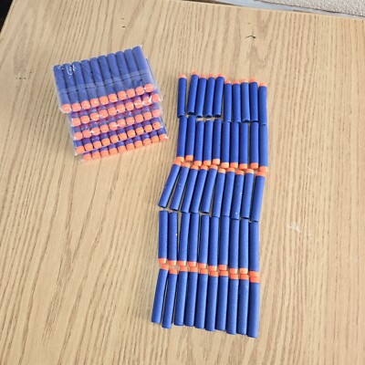Nerf Lot Of 100 Half New Half Used Blue