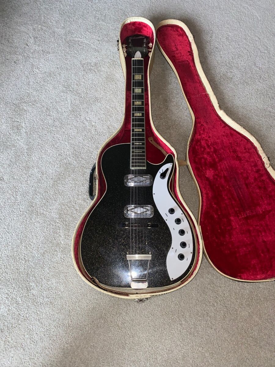 Silvertone Jupiter 1423 Early 1960s Vintage Black Electric Silvertone Jupiter 1423 Early 1960s Vintage Black Electric