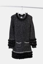 Chanel Fall 2010 Grey Tweed Sweater Dress, Size FR 40