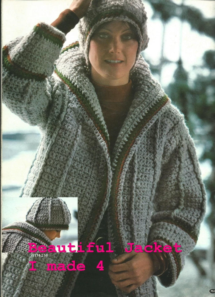 Two 1975-77 Bernat Crochet & Knitting Books, Hats, Jackets, Sweaters, Mittens - Image 3 of 4