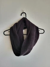 NY&Co Black Infinity Scarf Winter Fall Soft Fuzzy Casual Layer Knit Cozy Neck