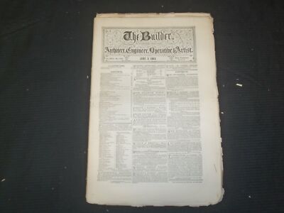 1865 JUNE 3 THE BUILDER ARCHITECT MAGAZINE - ILLUSTRATIONS - ST 415Q