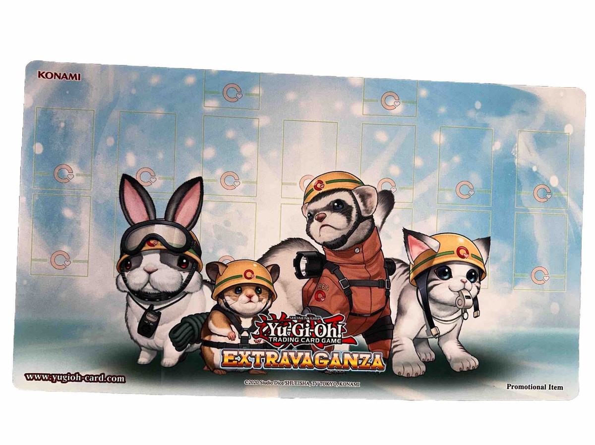 Yu-Gi-Oh! Extravaganza Game Mat Rescue Cat & Rabbit OFFICIAL Yu-Gi-Oh! Extravaganza Game Mat Rescue Cat & Rabbit OFFICIAL