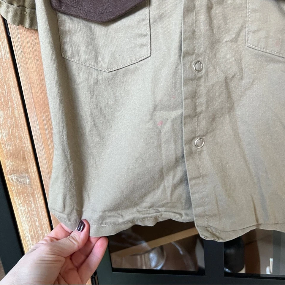 Vintage Disney Parks Safari shirt toddler boys Mickey Mouse embroidered khaki - Image 4 of 4