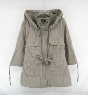 BEBE Women's Full Zip 3/4 Sleeve Utility Jacket Size S #A172