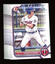 2022 Bowman Draft Paper Tanner Schobel Lot of 25 1st Bowman