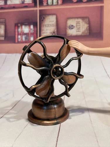 Vintage Barbie / 12" figure size Diecast Metal Hong Kong Rustic Fan 1:6 ~ NIB ⭐️