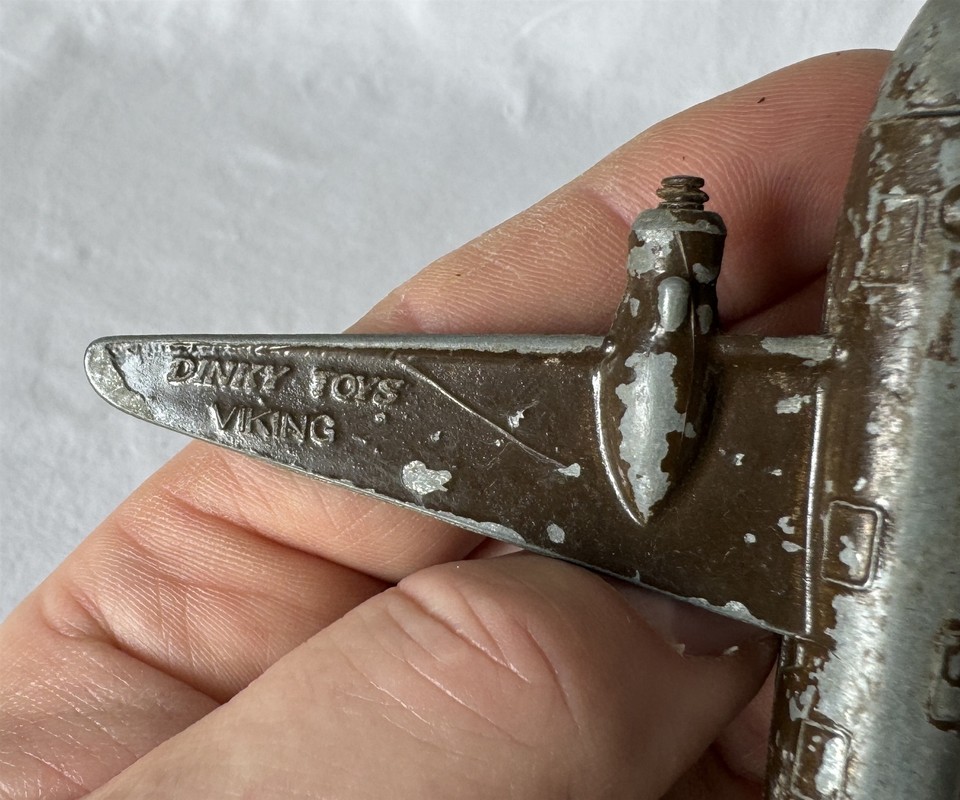 Vintage Playworn Large DINKY Meccano Ltd. VIKING Model Airplane