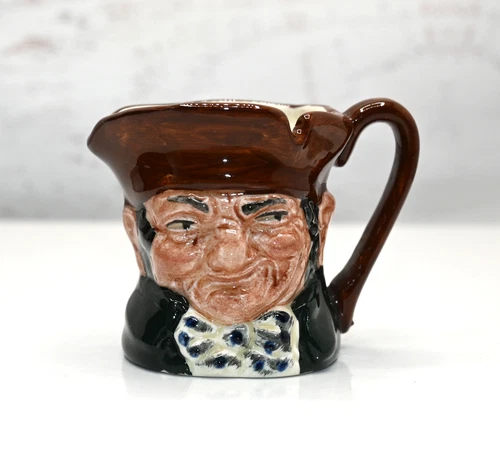 Vintage Royal Doulton OLD CHARLEY 2.25" Mini Toby Mug/Jug Pitcher