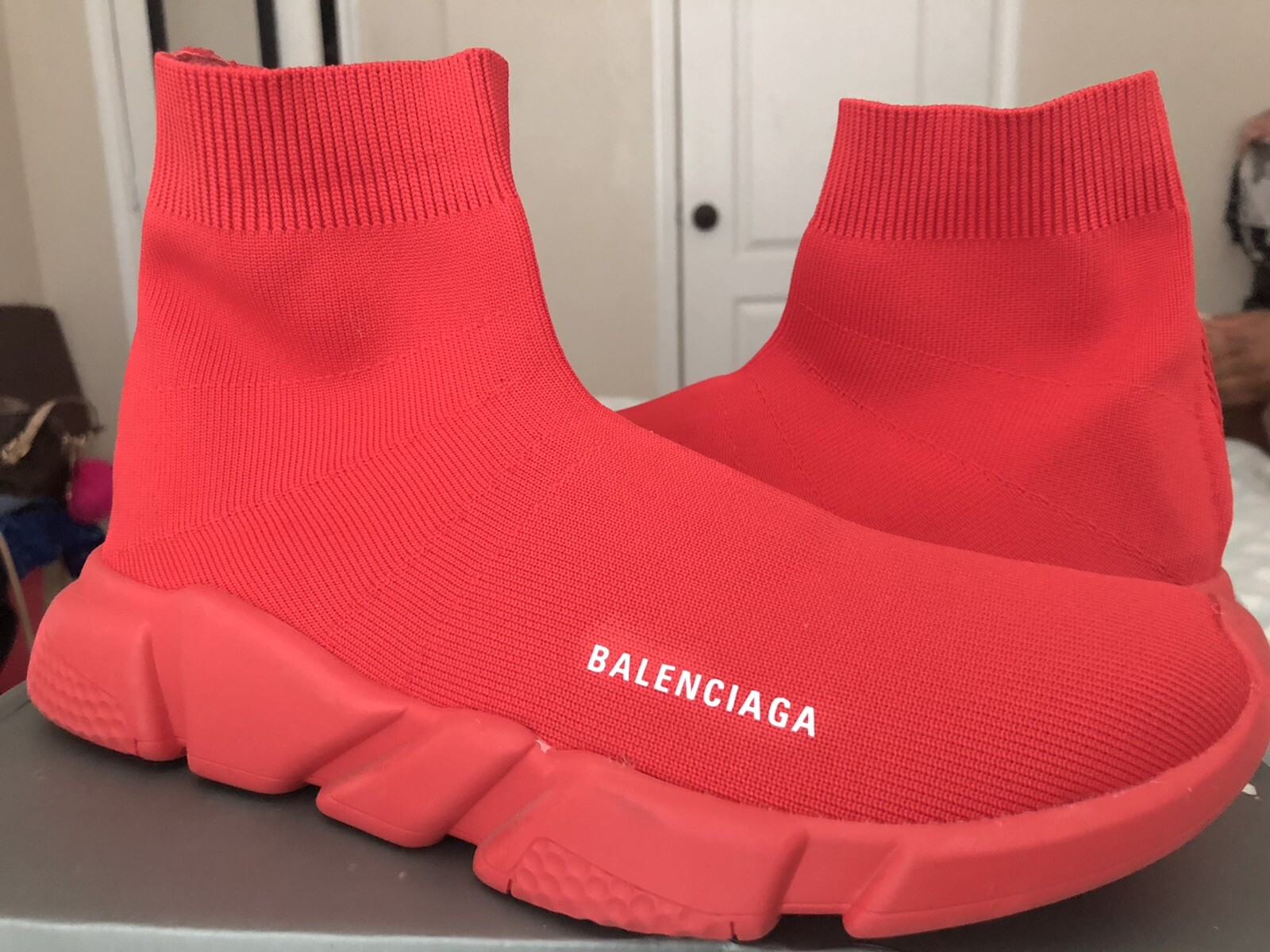 Red Balenciaga shoes men size u.s 9.5 