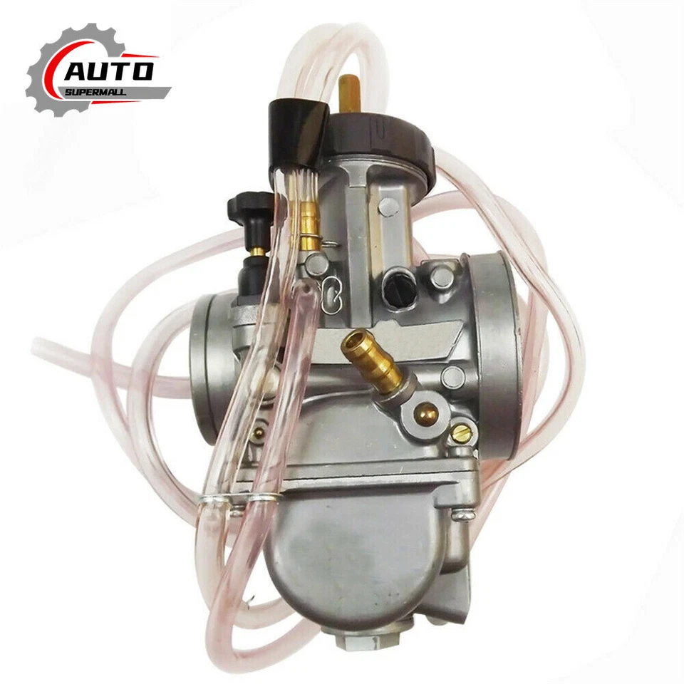 Carburetor w/ Throttle Cable PWK38mm For Honda CR250 Kawasaki KX125 Carb - Imagem 4 de 4