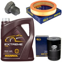 MotoröL Filter Set 5W40 5 Liter + ÖLablassschraube FüR Audi 80 Avant B4 2.0