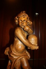 ANTIQUE 20 HAND CARVED WOOD HONEYLICKER ANGEL...