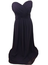 Bill Levkoff Ladies Formal Dress Sz 10 Purple Wrap Front Strapless Lace up Back