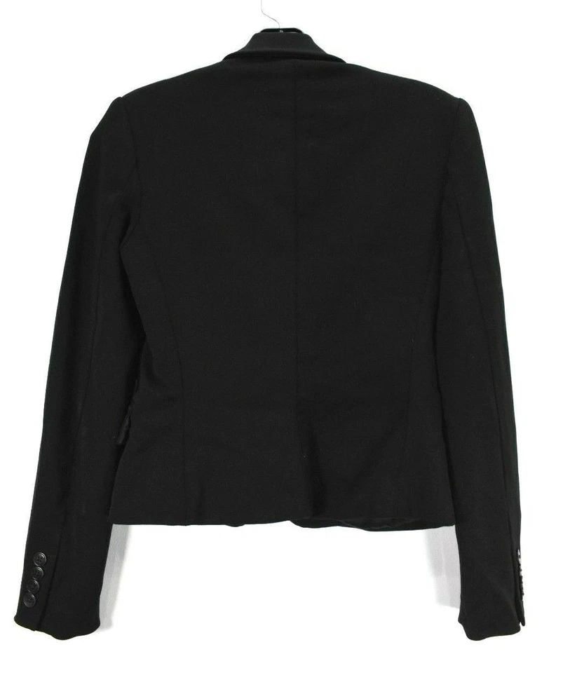 Ralph Lauren Etiqueta Negra Mujer Pico Un Botón Mezcla Lana Virgen Traje Chaqueta 2 Foto 2 de 4