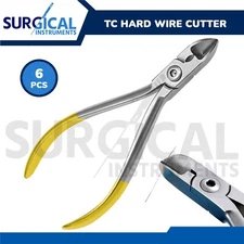 6 Pieces TC Pin & Ligature Cutter Soft Wire Cutter With Tip Orthodontic German G