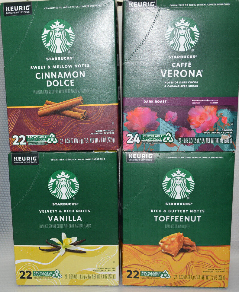 Starbucks 22 KEURIG Flavored Coffees K-CUP Various flavors