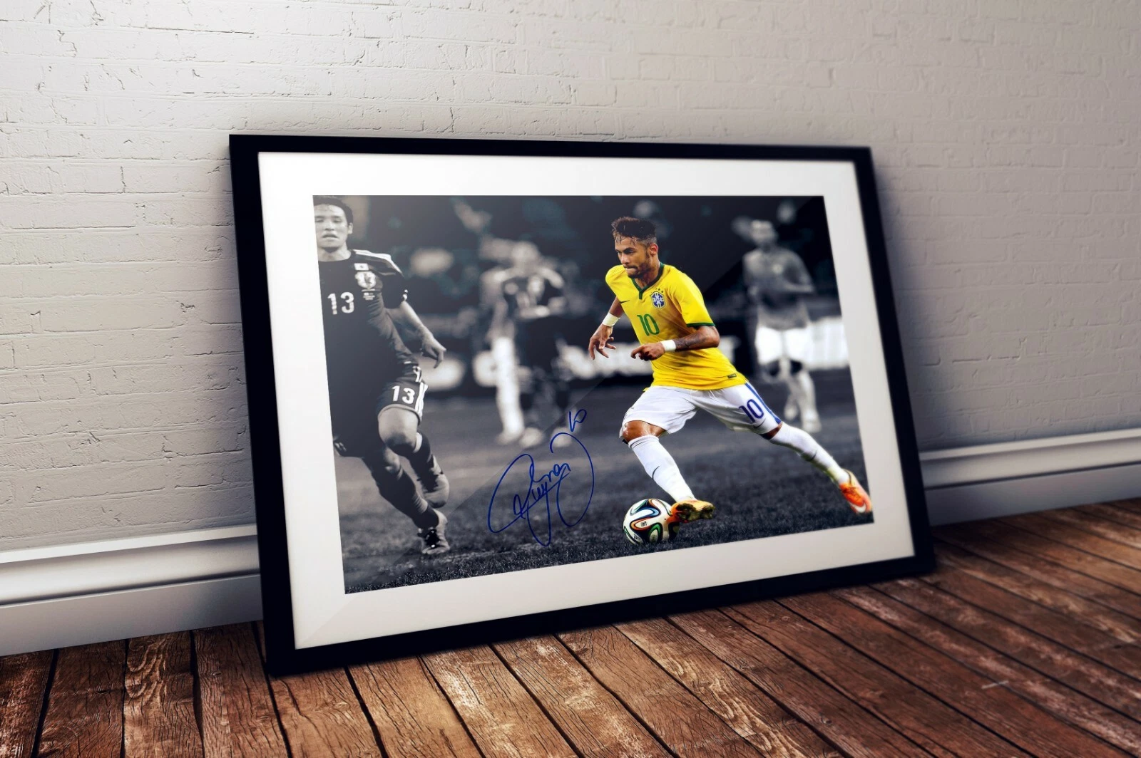 Neymar - Brazil Autographed Poster Print.