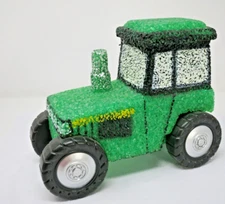 Tractor Lamp Nightlight Plastic Popcorn Material Green Yellow Colored Decor