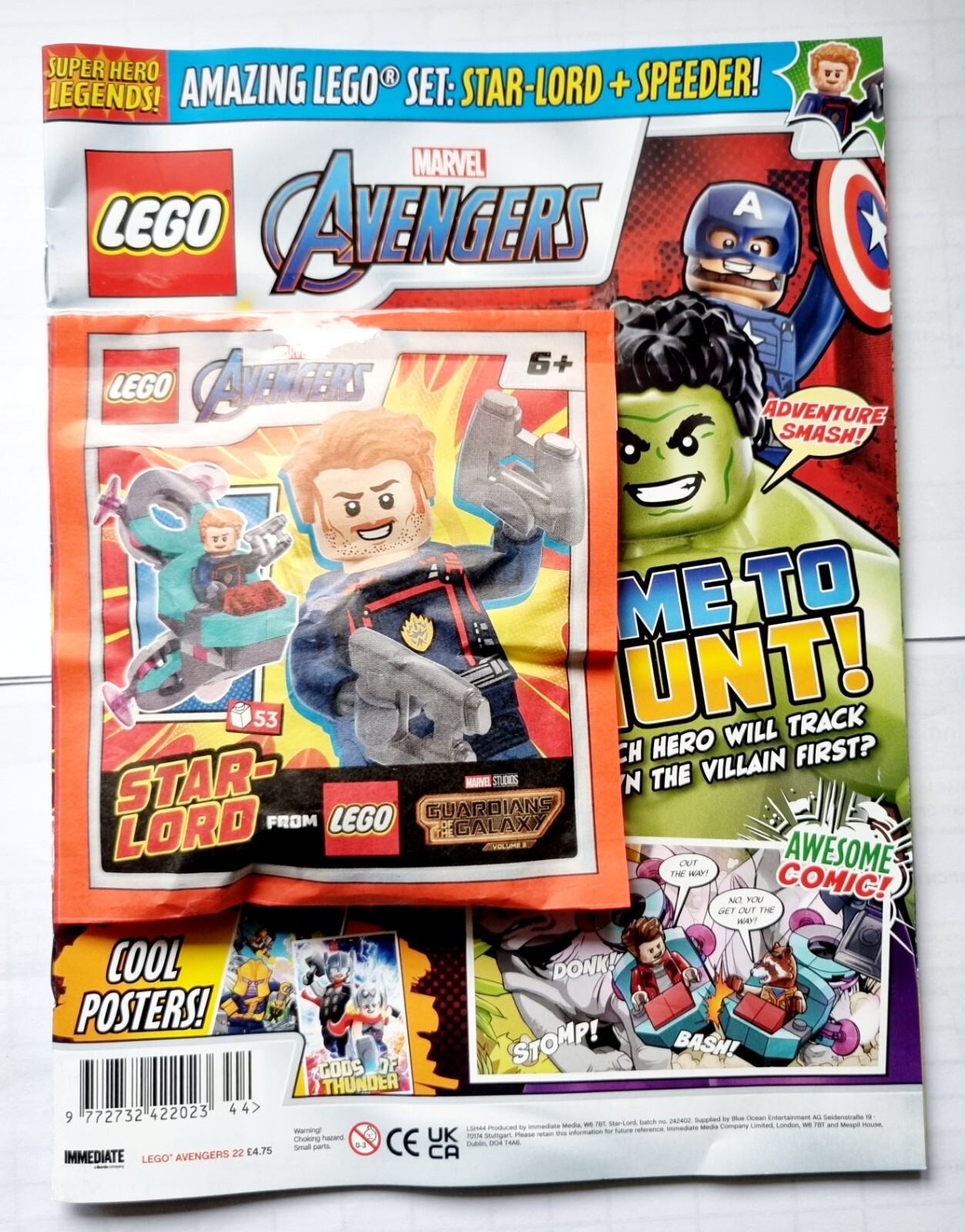 NEW LEGO AVENGERS MAGAZINE WITH EXCULSIVE STAR LORD SEALED