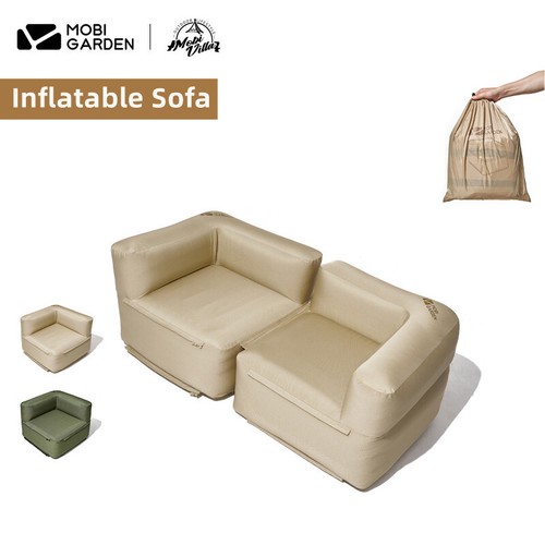 MOBI GARDEN Camping Outdoor Inflatable Sofa Mattress Splicable Air Bed