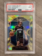 Cole Anthony 2020 Panini Select Gold Prizm RC Concourse # 07/10 PSA 9 
