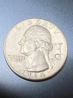 1964 U.S Washington Quarter Silver Counter Stamp (H) #360