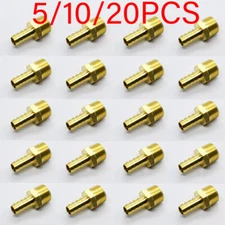 1/2" Hose Barb x 1/2" Male NPT Brass Adapter Threaded Fitting, Air/Fuel/Water