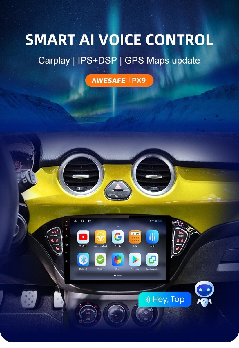 Autoradio Android 9" Per Opel Corsa E/Adam - 8 Core, 4+64GB, Wireless CarPlay/Android Auto, Telecamera Posteriore - Foto 2