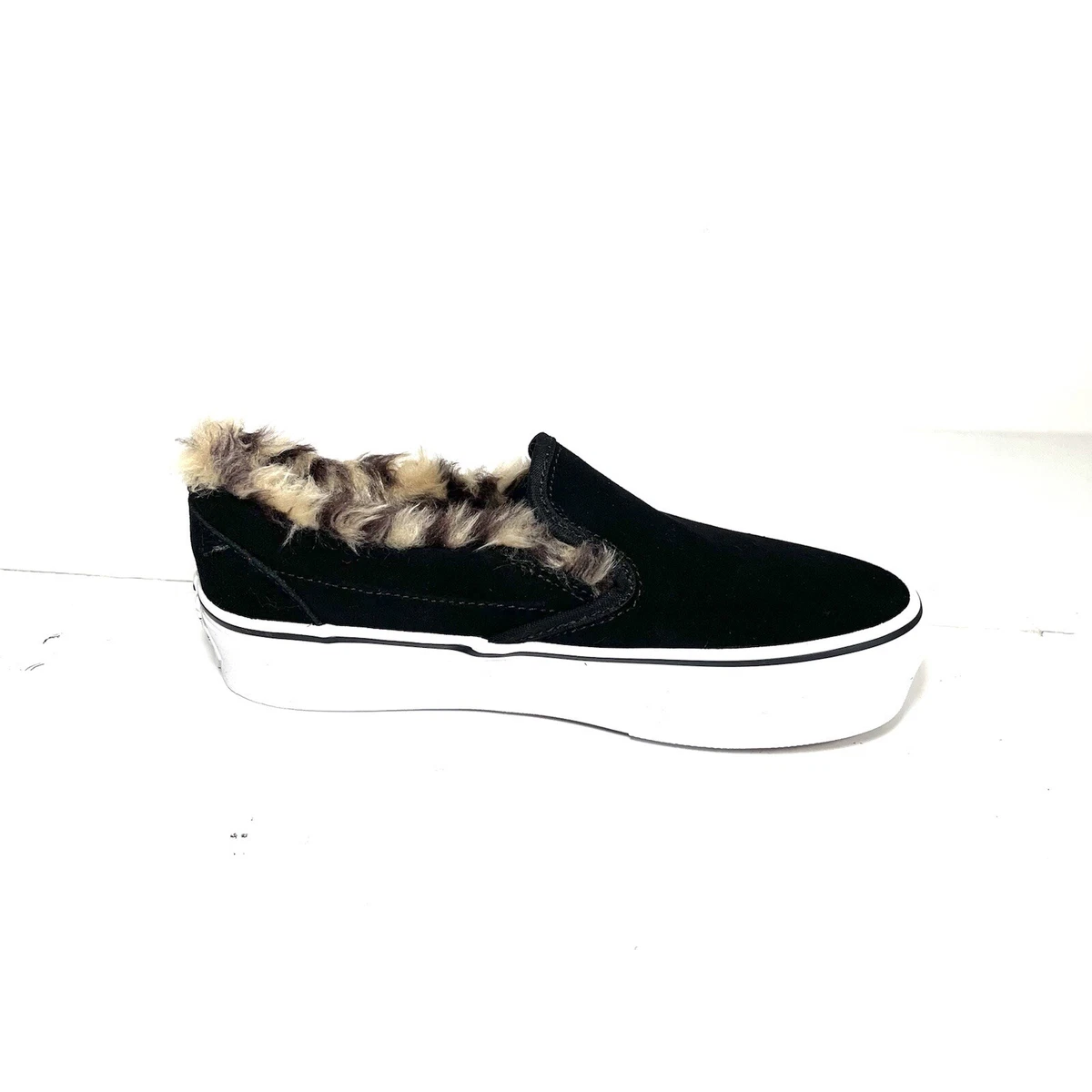 Vans suede slip clearance on platform leopard