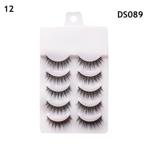 10Pairs Natural Long 3D False Mink Fake Eyelashes Manga Eye Lashes Reusable AU ↖ - Picture 24 of 26
