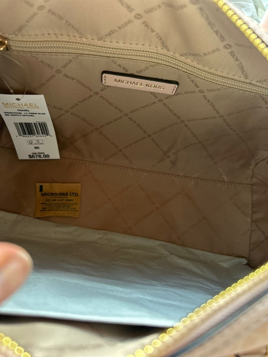 Michael Kors Travel Medium Pink Satchel Shoulder Crossbody Bag