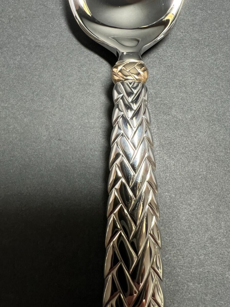 希少品 ラルフローレン EQUESTRIAN BRAID カトラリー 3組セット Ralph Lauren Golden Equestrian Braid Flatware Selling
