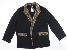 Zanzea Womens Black Animal Jacket Blazer Size 3xl