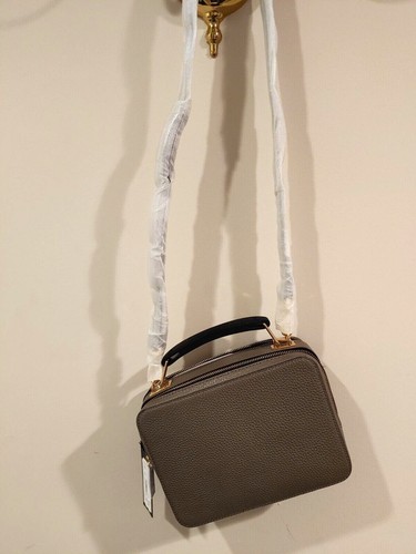 Marc Jacobs The Box LRG Leder Top Griff Tasche & Umhängetasche EISEN BRAUN ~ Staubbeutel - Bild 8 von 12