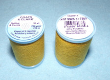 Coats and Clark Quilting Piecing Thread, 250 yds Spark Gold 7360