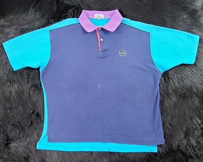 Vintage  Lacoste Patron  Polo Short Sleeve Shirt SZ(L) Retro Multicolor USA