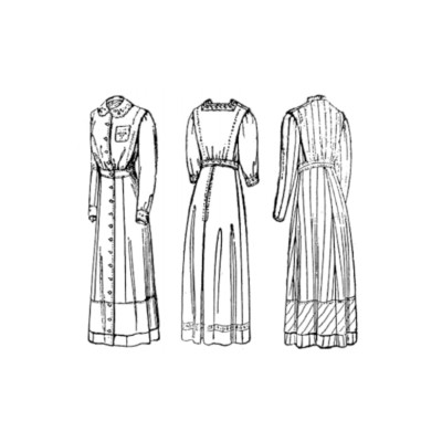 Past Patterns 4416 - 1890s Semi-Princess Dress Sewing Pattern bust 35''