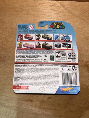 Super Mario Hot Wheels Character Cars Mattel Set Of 6 Mario Luigi Peach Yoshi - Picture 6 of 20