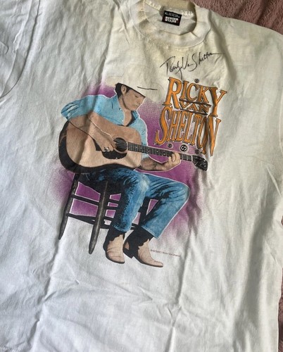 Signed Vintage Country Tee Ricky Van Shelton Size Xl Screen Stars Best