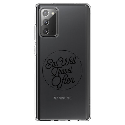Clear Case for Galaxy Note Eat Well, Travel Often